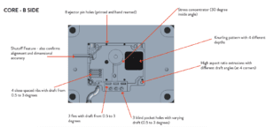 3D printed mold tool core