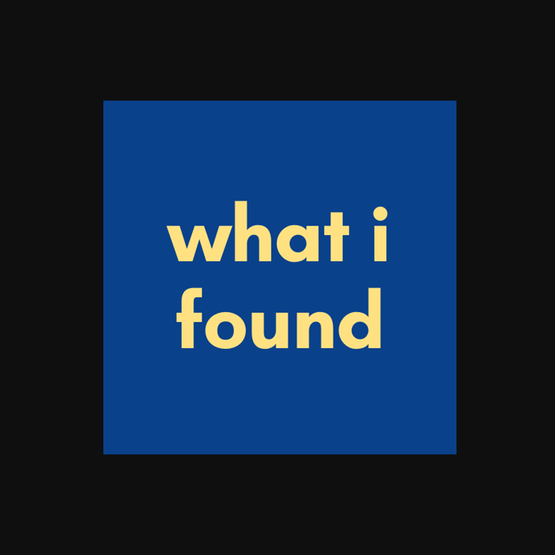 what i found logo